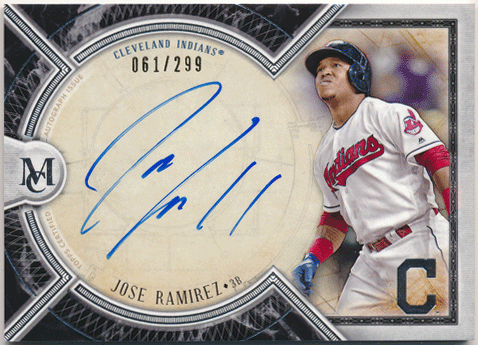Jose Ramirez MLB 2018 Topps Museum Collection Archival Signature Auto 061/299