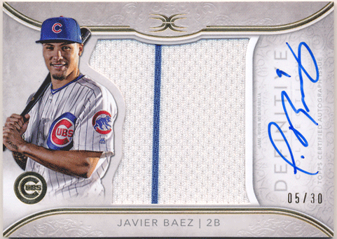 Javier Baez MLB 2018 Topps Definitive Collection Signature Jersey Auto 05/30