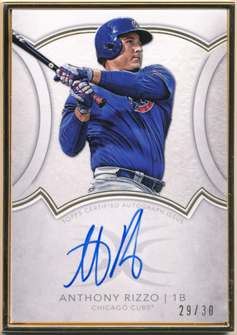 Anthony Rizzo MLB 2018 Topps Definitive Collection Framed Signature Auto 29/30
