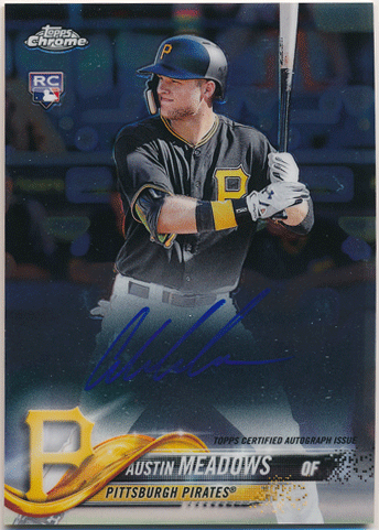 Austin Meadows MLB 2018 Topps Chrome RC Signature Auto