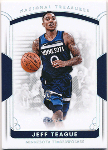 Jeff Teague NBA 17-18 Panini National Treasures Platinum Parallel 1/1 1of1