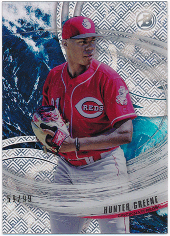 Hunter Greene MLB 2018 Bowman High Tek Tides of Youth 59/99