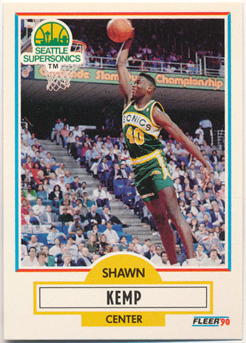Shawn Kemp NBA 90-91 Fleer #178 RC