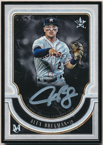 Alex Bregman MLB 2018 Topps Museum Collection Black Framed Signature Auto 5/5
