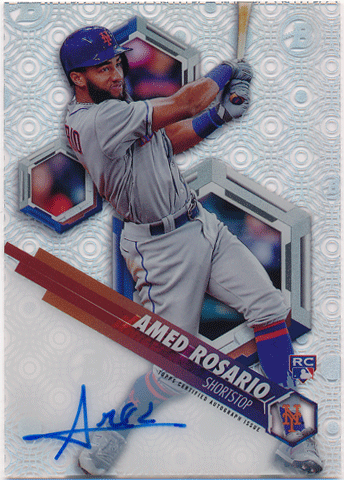 Amed Rosario MLB 2018 Bowman High Tek RC Signature Auto