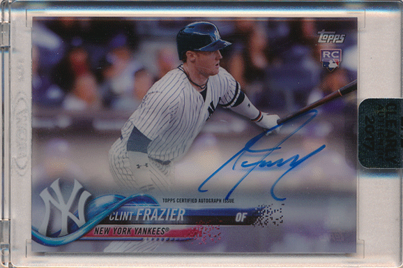 Clint Frazier MLB 2018 Topps Clearly Authentic RC Signature Auto