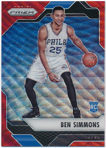 Ben Simmons NBA 16-17 Panini Prizm RC Ruby Wave Refractor
