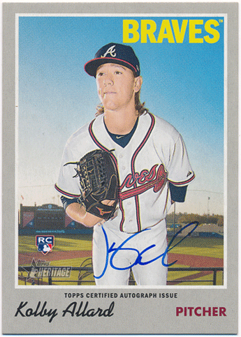 Kolby Allard MLB 2019 Topps Heritage RC Real One Signature Auto