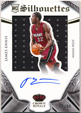 James Ennis NBA 14-15 Panini Preferred RC Silhouettes Signature Jersey Auto 12/99