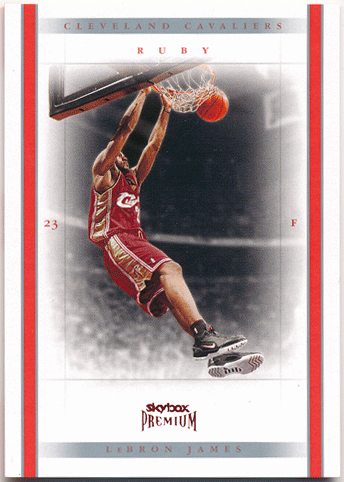 LeBron James NBA 2004-05 Skybox Premium Ruby 22/75