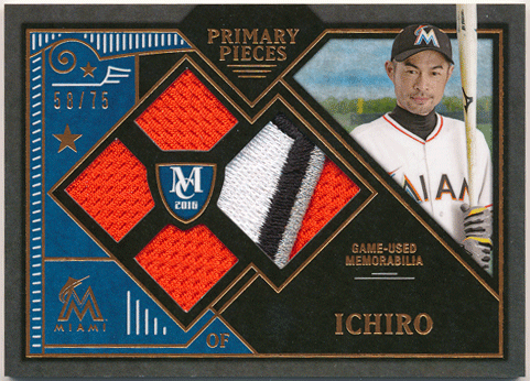 イチロー MLB 2016 Topps Museum Collection Primary Pieces Jersey Patch 58/75 Ichiro