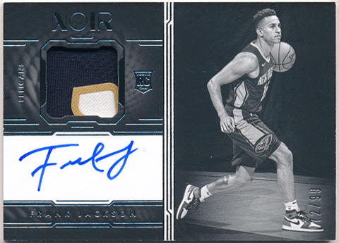 Frank Jackson NBA 17-18 Panini Noir RC Black & White Signature Patch Auto 72/99