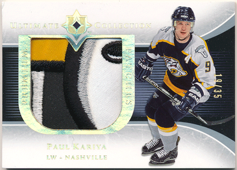Paul Kariya NHL 2005-06 UD Ultimate Collection Premium Patches 19/35