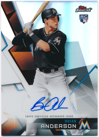 Brian Anderson MLB 2018 Topps Finest RC Refractor Signature Auto