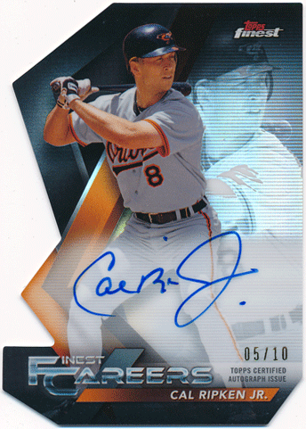 Cal Ripken Jr. MLB 2018 Topps Finest Careers Die Cut Refractor Signature Auto 05/10