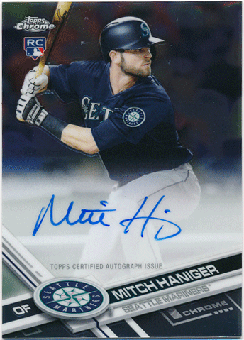 Mitch Haniger MLB 2017 Topps Chrome RC Signature Auto