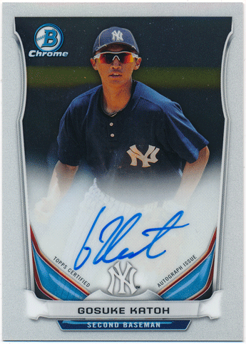 加藤豪将 MLB 2014 Bowman Chrome Signature Auto Gosuke Katoh