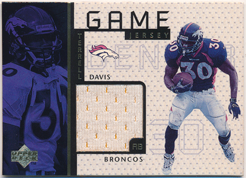 Terrell Davis NFL 1998 Upper Deck UD Game Jersey