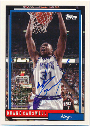 Duane Causwell NBA 05-06 Topps Style 52 All-Time Fan Favorites Signature Auto