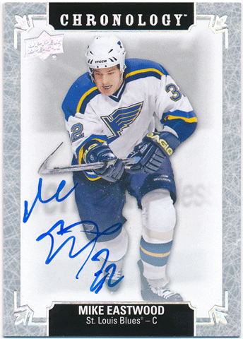 Mike Eastwood NHL 18-19 UD Chronology Signature Auto