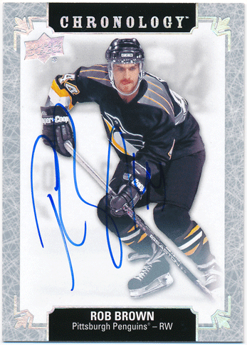 Rob Brown NHL 18-19 UD Chronology Signature Auto