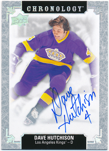 Dave Hutchison NHL 18-19 UD Chronology Signature Auto