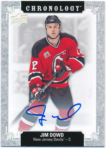 Jim Dowd NHL 18-19 UD Chronology Signature Auto