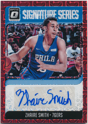 Zhaire Smith NBA 18-19 Panini Donruss Optic Choice RC Signature Auto