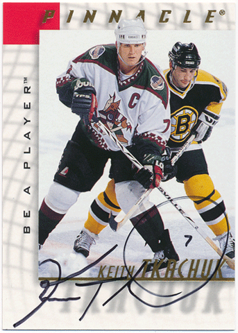 Keith Tkachuk NHL 97-98 Pinnacle Be A Player Signature Auto