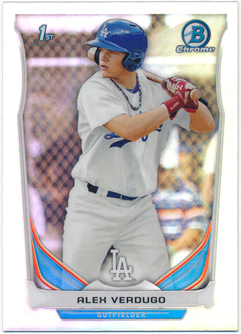 Alex Verdugo MLB 2014 Bowman Chrome 1st Bowman Refractor