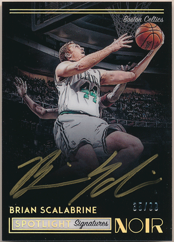 Brian Scalabrine NBA 18-19 Panini Noir Spotlight Signature Auto 35/99