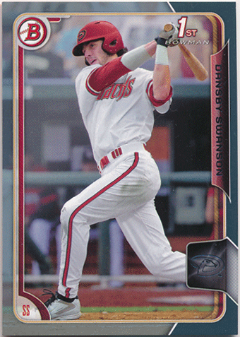 Dansby Swanson MLB 2015 Bowman Draft 1st Bowman Silver Parallel 480/499