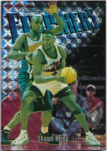 Shawn Kemp NBA 1997-98 Topps Finest Silver Embossed Refractor 120/263