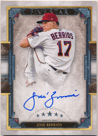 Jose Berrios MLB 2018 Topps Five Star Signature Auto