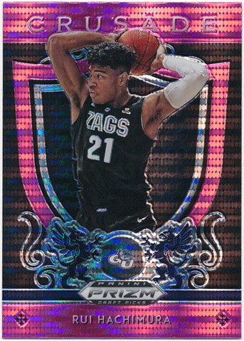 八村塁 NBA 2019 Panini Prizm Draft Picks Prizm RC Crusade Pink Pulsar Refractor Rui Hachimura