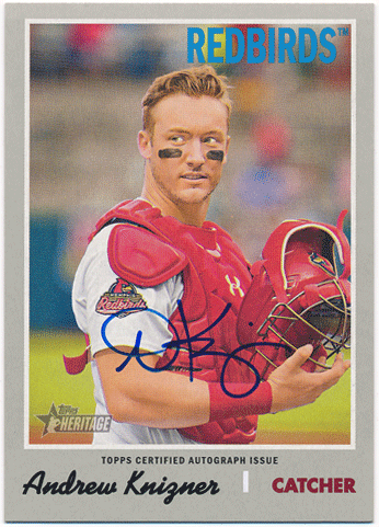 Andrew Knizner MLB 2019 Topps Heritage Real One Signatures Auto