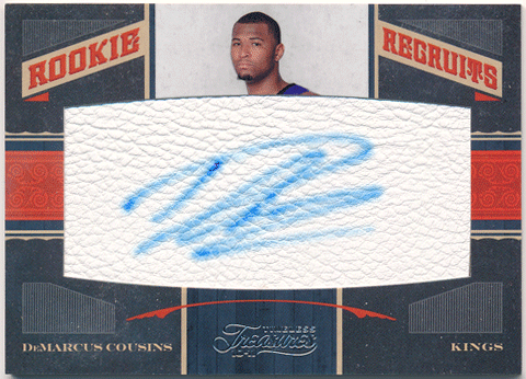 DeMarcus Cousins NBA 10-11 Panini Timeless Treasures RC Rookie Recruits Auto 291/299