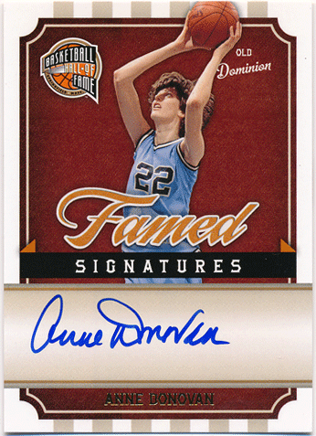 故 Anne Donovan NBA 09-10 Panini Basketball Hall of Fame Framed Signatures Auto 742/899