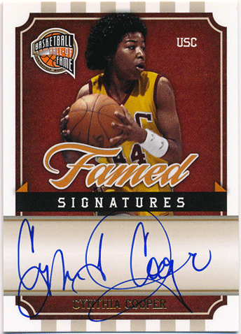 Cynthia Cooper NBA 09-10 Panini Hall of Fame Famed Signatures Auto 188/499