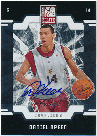 Daniel Danny Green NBA 09-10 Panini Elite RC Signature Auto 470/499