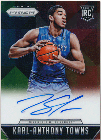 Karl-Anthony Towns NBA 2015-16 Panini Prizm RC Signature Auto
