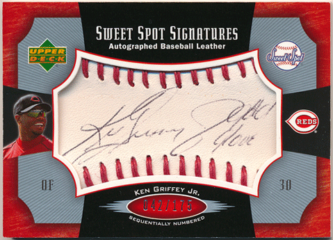 Ken Griffey Jr. MLB 2005 Upper Deck Sweet Spot Signatures Auto 042/175 Gold Glove インスクリプション入り