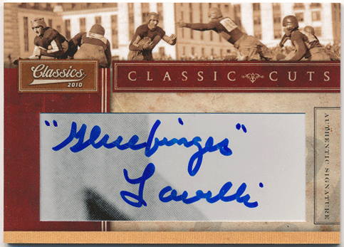 Dante Lavelli NFL 2010 Panini Classics Classic Cuts Signature Auto 045/100