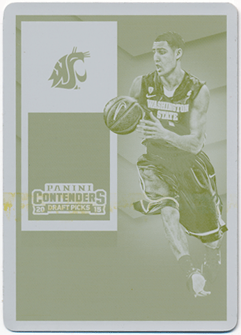 Klay Thompson NBA 2015 Panini Contenders Draft Picks Yellow Plate 1/1