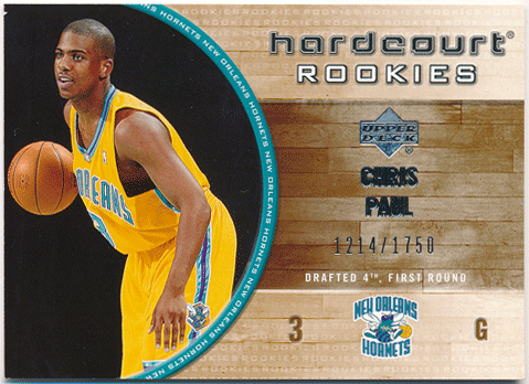 Chris Paul NBA 2005-06 Upper Deck Hardcourt RC 1214/1750