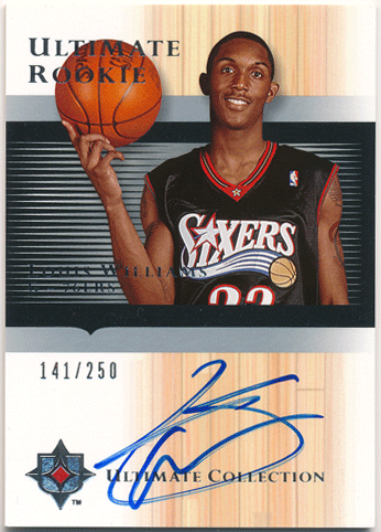 Louis Williams NBA 2005-06 Upper Deck Ultimate Collection RC Signature Auto 141/250