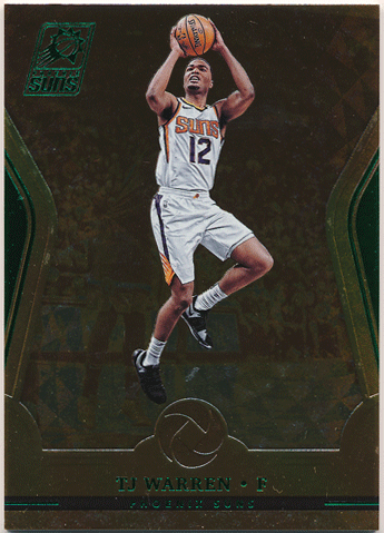 T.J. Warren NBA 2017-18 Panini Opulence Green Parallel 5/5