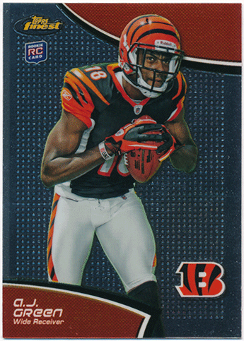 A.J. Green NFL 2011 Topps Finest RC #21 Rookie Card