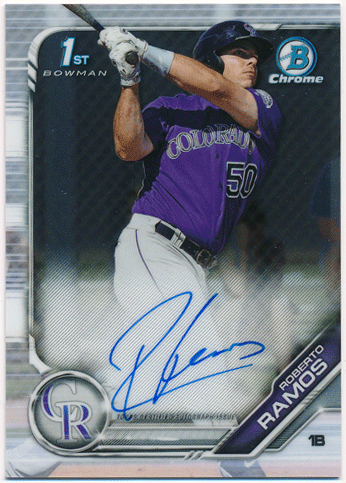 Roberto Ramos MLB 2019 Bowman Chrome 1st Bowman Signature Auto