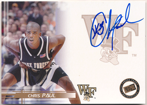 Chris Paul 2005 Press Pass Signature Auto